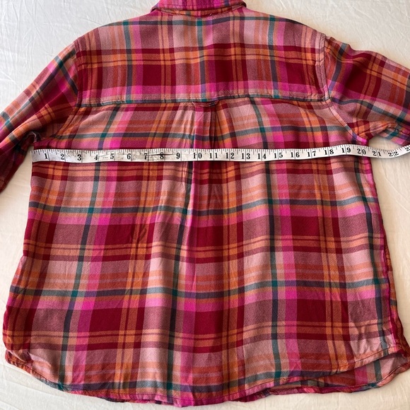 NWOT Beachlunchlounge Livvy Plaid Button Down Shirt S - Picture 14 of 16